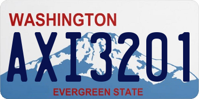 WA license plate AXI3201