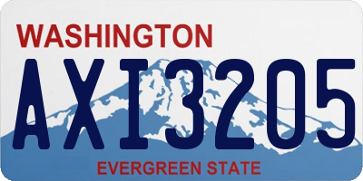 WA license plate AXI3205