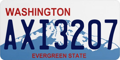 WA license plate AXI3207