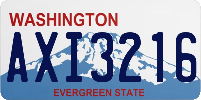 WA license plate AXI3216