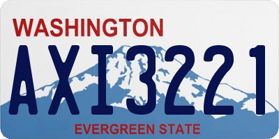 WA license plate AXI3221