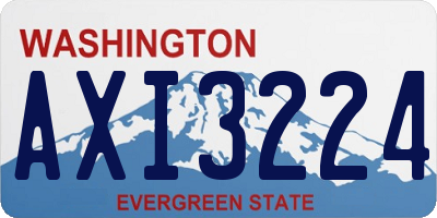 WA license plate AXI3224