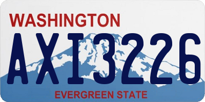 WA license plate AXI3226