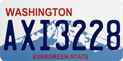 WA license plate AXI3228