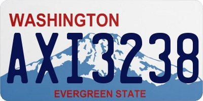 WA license plate AXI3238