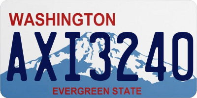 WA license plate AXI3240