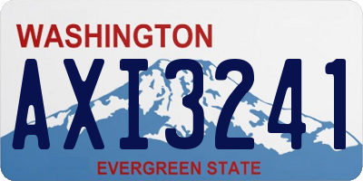 WA license plate AXI3241