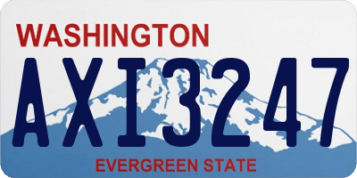 WA license plate AXI3247