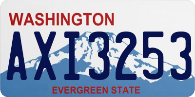 WA license plate AXI3253