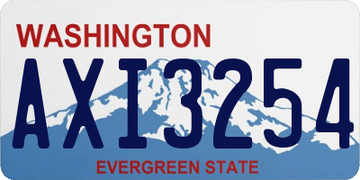 WA license plate AXI3254