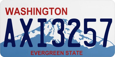 WA license plate AXI3257