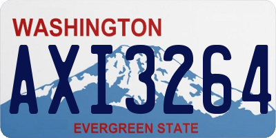 WA license plate AXI3264