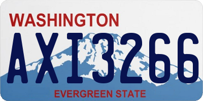 WA license plate AXI3266