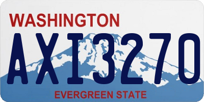 WA license plate AXI3270