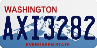 WA license plate AXI3282