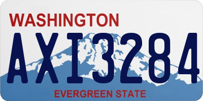 WA license plate AXI3284
