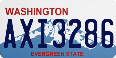 WA license plate AXI3286