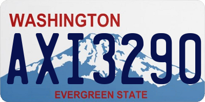 WA license plate AXI3290