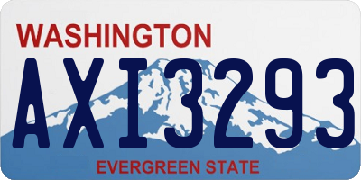 WA license plate AXI3293