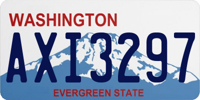 WA license plate AXI3297