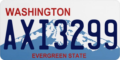 WA license plate AXI3299