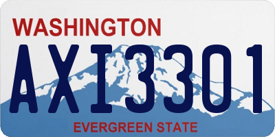 WA license plate AXI3301