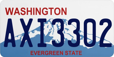 WA license plate AXI3302