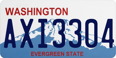 WA license plate AXI3304