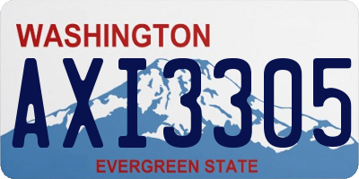 WA license plate AXI3305