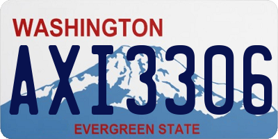 WA license plate AXI3306