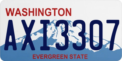 WA license plate AXI3307