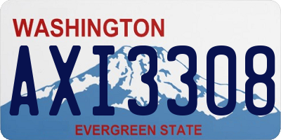 WA license plate AXI3308