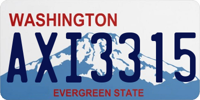WA license plate AXI3315