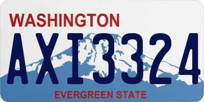 WA license plate AXI3324