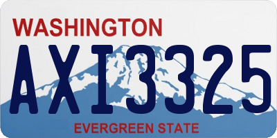 WA license plate AXI3325