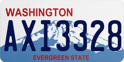WA license plate AXI3328