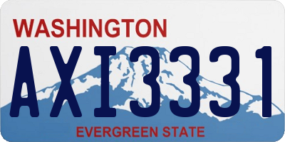 WA license plate AXI3331