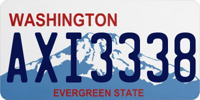 WA license plate AXI3338