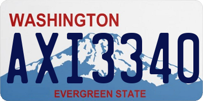 WA license plate AXI3340