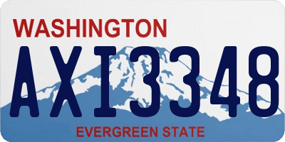WA license plate AXI3348