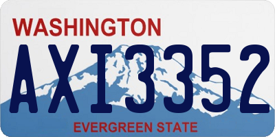 WA license plate AXI3352