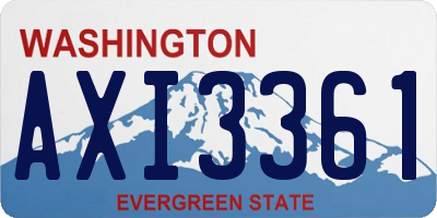 WA license plate AXI3361