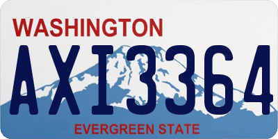 WA license plate AXI3364