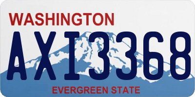 WA license plate AXI3368