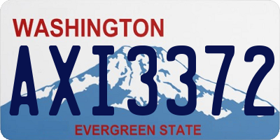 WA license plate AXI3372