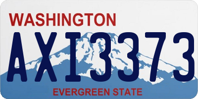 WA license plate AXI3373