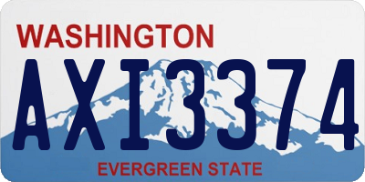 WA license plate AXI3374
