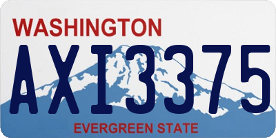 WA license plate AXI3375