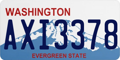 WA license plate AXI3378