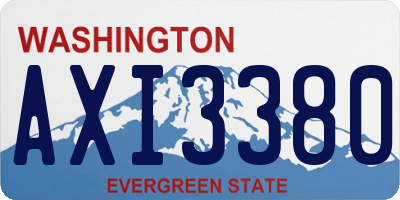 WA license plate AXI3380